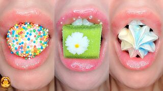 Eating 53 Foods In 2 Minutes! ASMR Satisfying Emoji Food Challenge Mukbang 먹방