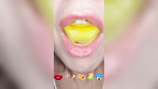 Eating 53 Foods In 2 Minutes! ASMR Satisfying Emoji Food Challenge Mukbang 먹방
