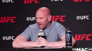 Dana White asked by reporter: “Are kicks to the d*** funny?”