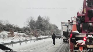 Winter Storm Causes Travel Headache Across Massachusetts - 2/25/2022
