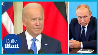 'We will bring an end to it': Joe Biden warns Putin about Nord Stream 2 (February '22)