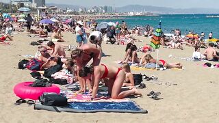 Barcelona beach walk ????????beach Sant Sebastia