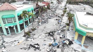 Fort Myers Beach Times Square/Old San Carlos Blvd after Hurricane Ian