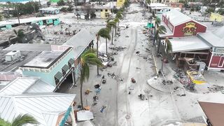 Fort Myers Beach Times Square/Old San Carlos Blvd after Hurricane Ian