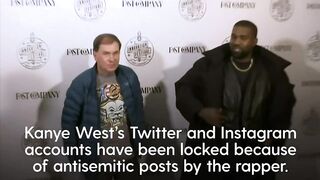 Kanye West banned from Twitter and Instagram after 'death con 3 on jewish people' comment