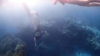 Deep Underwater Girl Swimming | Bikini Girls Swimming In Underwater 102 | Underwater Official 10M