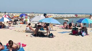 Barcelona beach walk ????????beach Bogatell