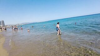 Beach Walking tour - Barcelona Spain - Saint Miquel Beach 2022