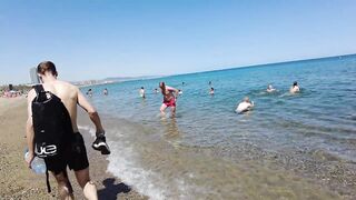 Beach Walking tour - Barcelona Spain - Saint Miquel Beach 2022