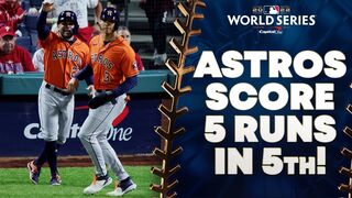 Astros break Game 4 open with a 5-run 5th inning! (Houston puts together string of hits to plate 5)