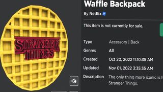 FREE ACCESSORY! HOW TO GET Waffle Backpack! (ROBLOX Countdown to Stranger Things Day EVENT!)