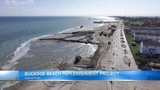 Buckroe Beach in Hampton closed amid replenishment project