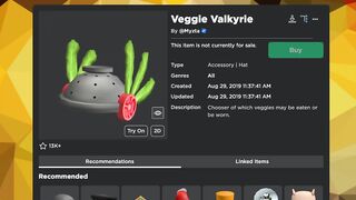 New Banana Valkyrie Helm In Roblox! (167 Robux)