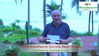 Mr. RAINALTER HELMUT, from Germany, is sharing his Ayurveda & Yoga experience at Manaltheeram.