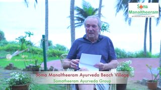 Mr. RAINALTER HELMUT, from Germany, is sharing his Ayurveda & Yoga experience at Manaltheeram.