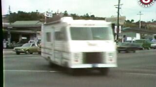 Dangerous intersection: Mission Bay and Garnet in Pacific Beach, San Diego 1979