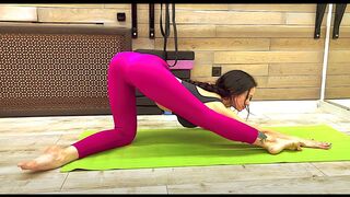 flexible girl. leg stretch. stretching split and oversplit. contortion workout #split #contortion