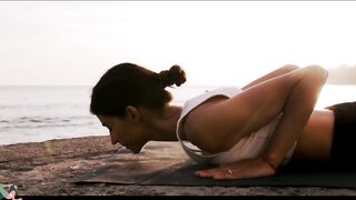 Girls yoga.Flexibility skills. Stretch Legs. Contortion and Gymnastics. Fitness Flexible Girls.