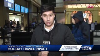 Dangerous cold impacts holiday air travel out of Pittsburgh International Airport