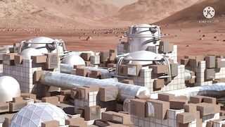 Mars perseverance rover capture Models for the homes that will be built in the future on Mars