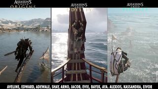 Evolution of Jumping Into Water In Assassin's Creed Games (2007-2021)