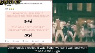 [OMG] Released the first dance challenge with Jimin Suga is the best, Team support with Jimin