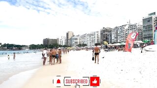 ????️Walking on Leblon beach in Rio de Janeiro | Sunny day in 2023 on the coast in Brazil ???????? part 20