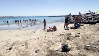 Tenerife 2023 Walk beach | hot day 【4K UHD】