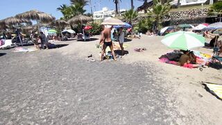 Tenerife 2023 Walk beach | hot day 【4K UHD】