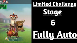 Lords mobile Limited Challenge Crazy Chef Stage 6 Fully Auto|Mastercook Stage 6 Fully Auto