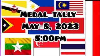 Latest update! Medal tally Sea Games 2023 as of May 8, 2023 @5:00pm