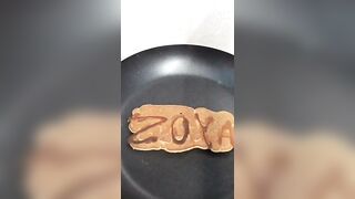 Pan cake art name challenge Day 1 of 10 series |comment your name ????#shorts #ytshorts