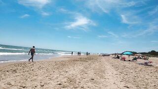 ☀️ BEST Barcelona Beach Spain Badalona 4K 2023 Walking Tour beach walk