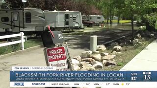 Flooding in Logan leaves trailer park without utilities