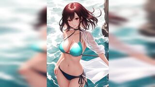 Anime Girls in Hot Bikinis [AI Lookbook] - Hot Summer and Hot Bikini Girls