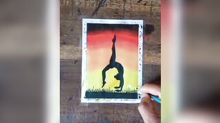 international ????yoga???? day???? special???? painting drawing #shorts #trending #viral ????????