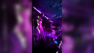 gorgeous girl dance at the Sky Wise Lounge in bikinis