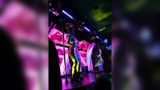 gorgeous girl dance at the Sky Wise Lounge in bikinis