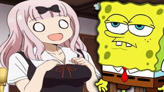 Spongebob reacts to Anime Memes