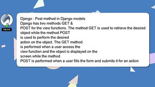 Django : Post method in Django models