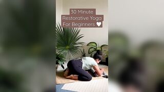 30 Minute Restorative Yoga Flow & Meditation For Stress Relief & Relaxation | Sustain Life Journal