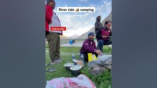 River side camping ????️ #camping #shortsfeed #viral #youtubeshorts #travel #ytshorts #status #manali