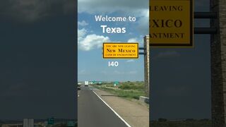 Texas New Mexico line I40 #travel #shorts #trucking