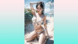 [AI Images]Japanese beauties' body lines in underwear! White lingerie AI cosplayers' slideshow in 4K