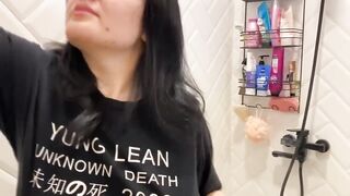 Dry Vs. Wet Try On haul _ See-through Try On Haul T-shirts _ Shower with me||#wetvsdry #tryon #curvy