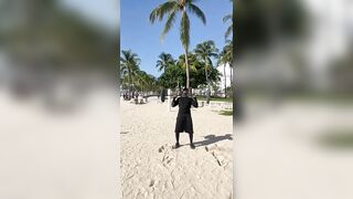 ￼ Football player, Carolina panthers ￼ workout muscle, Beach, Miami Beach