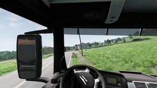 Double Flatbed Trailer Truck vs Speedbumps Train vs Cars Beamng.Drive#0001