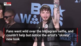 Post Malone shows off incredible 25kg weight loss in Instagram selfie