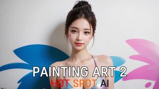 AI Art Lookbook 4K | Painting Art 2 | Bikini Swimwear Fashion Show | AI Beauty Girl | AI 룩북 실사 그림