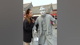 Silver​man Sculpture Funny , Silver Man Ah Shao Funny , part 3208